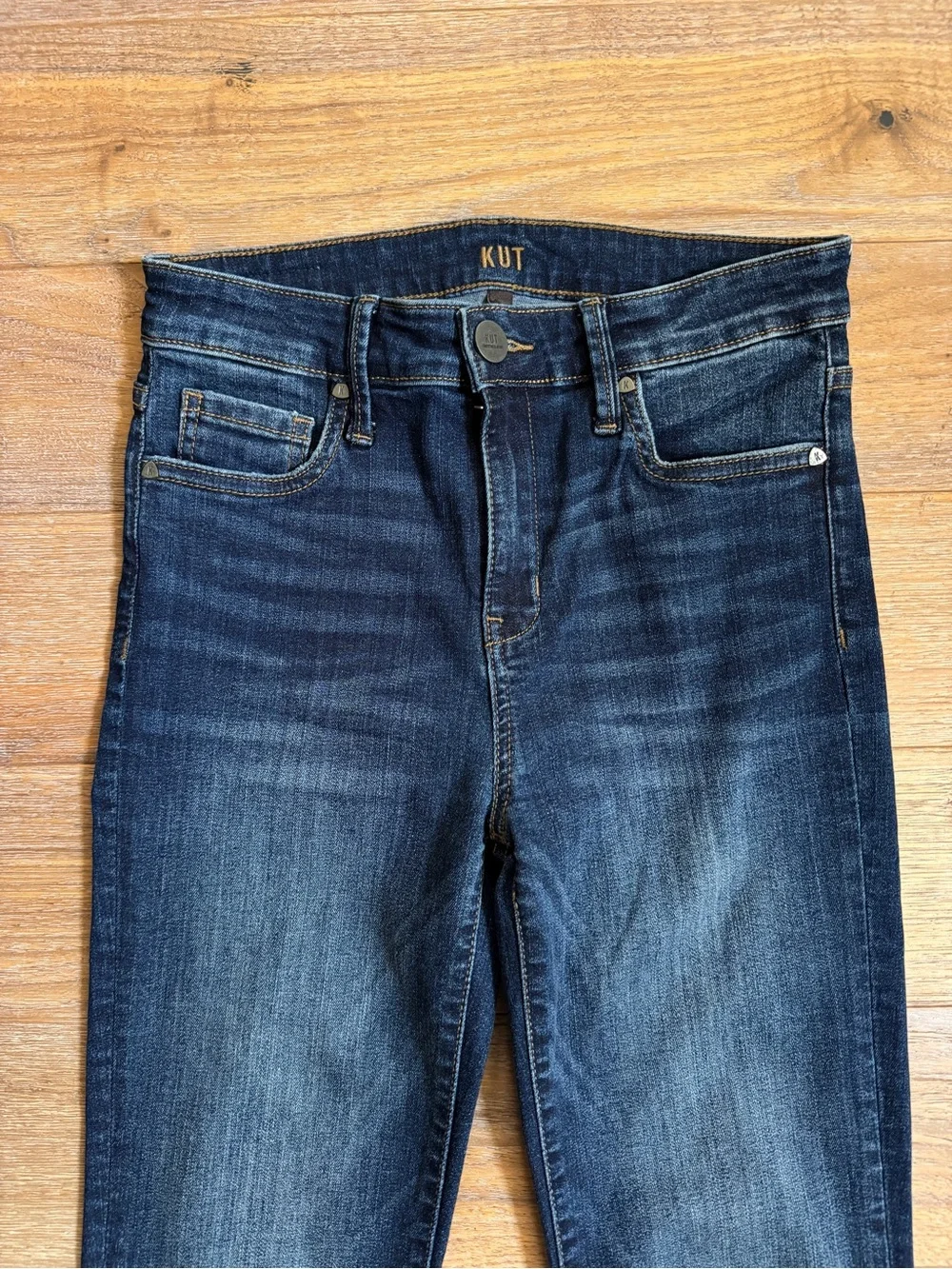 KUT from the Kloth High Rise Toothpick Skinny Jeans Dark Wash Size 2